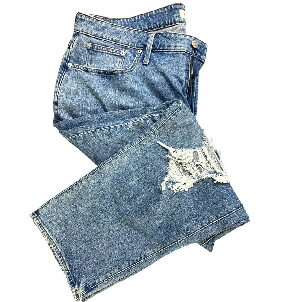 Madewell Curvy Perfect Vintage Straight Jeans, ripped knee | Plus 20W NEW NG864 - Picture 3 of 6